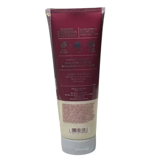 Bath & Body Works Twisted Peppermint Confetti Moisturizing Body Wash 10oz New - Picture 2 of 6